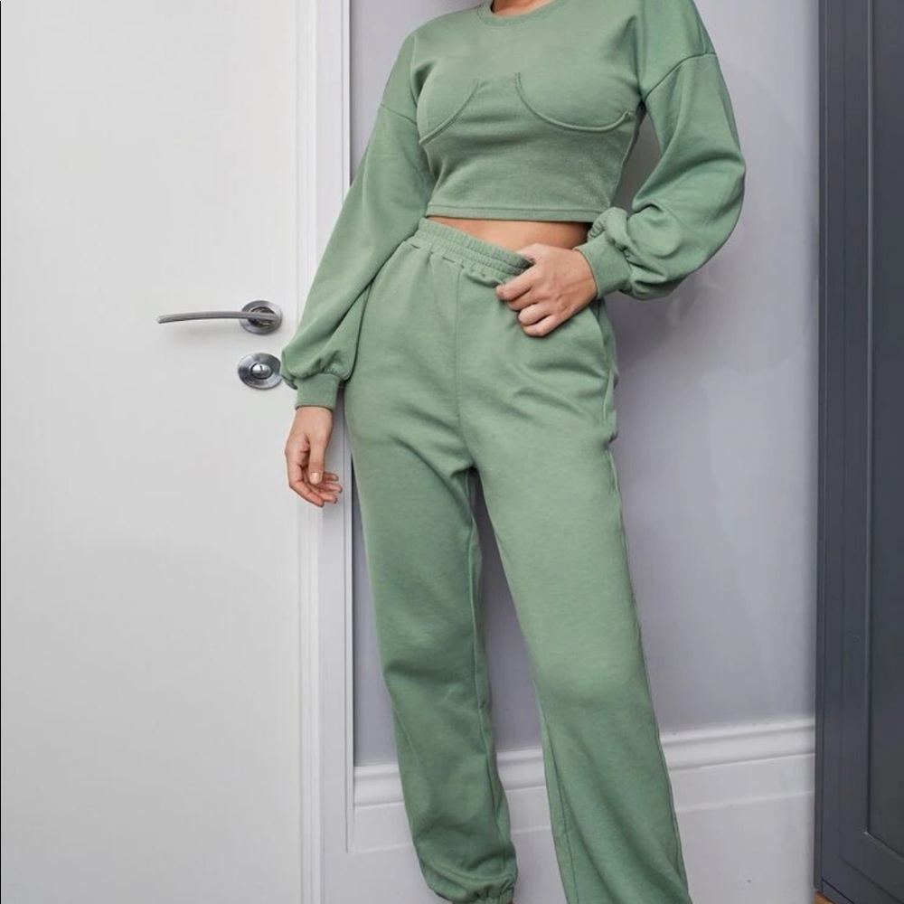 Crop Sweater & Sweatpants Set